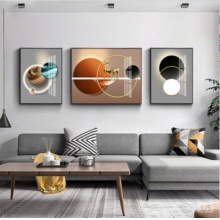 品狐现代简约客厅装饰画三联北欧风抽象艺术创意几 品狐现代简约客厅装饰画三联北欧风抽象艺术创意几  何空间大气沙发背景墙壁画办公挂画过道走廊有框画 何空间大气沙发背景墙壁画办公挂画过道走廊有框画  抽象艺术12886高透晶瓷面-中间80*60