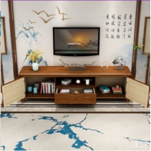 梓画电视柜实木电视柜1.8m2.0米电视机厅柜储物柜 梓画电视柜实木电视柜1.8m2.0米电视机厅柜储物柜  简约现代中式客厅精品家具905A#胡桃色1.8m电视 简约现代中式客厅精品家具905A#胡桃色1.8m电视  柜 柜