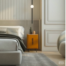 渼泽鹿现代轻奢迷你床头柜超窄小型极窄30公分 渼泽鹿现代轻奢迷你床头柜超窄小型极窄30公分  mini全实木卧室岩板床边柜木头柜[30CM深 迷你全实木卧室岩板床边柜木头柜[30厘米深]  铯]金配件 铯]金配件